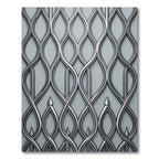 Elegant Gray Intertwined Swirls Rug