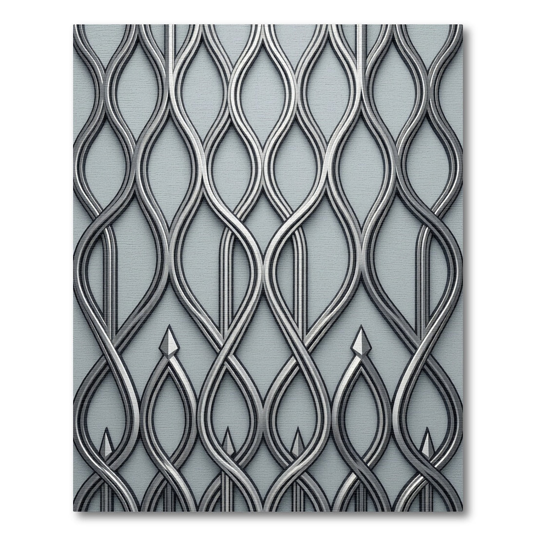 Elegant Gray Intertwined Swirls Rug