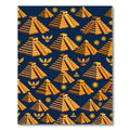 Golden Pyramid Eagle Sun Motif Rug