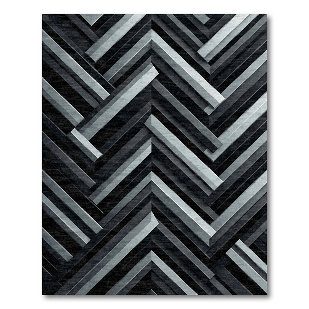 Monochromatic Slate Herringbone Weave Rug