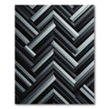 Monochromatic Slate Herringbone Weave Rug
