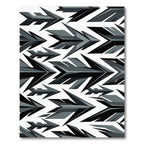 Sharp Monochromatic Geometric Arrow Composition Rug