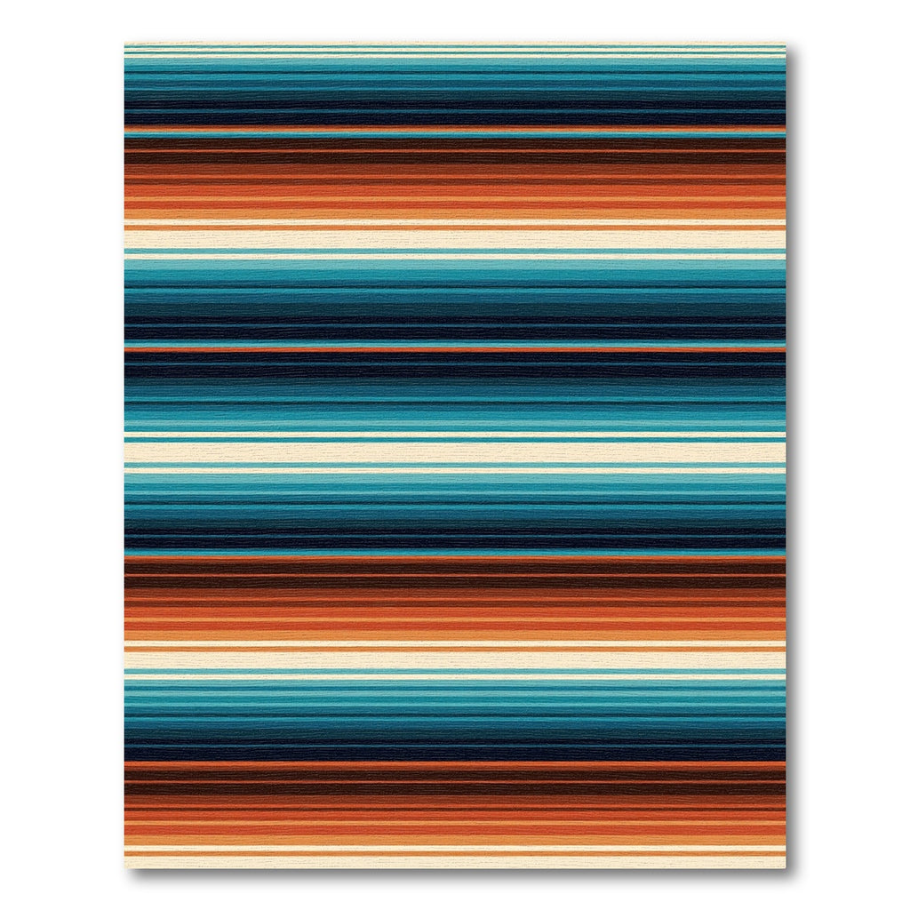 Southwestern Sunset Striped Earthy Tones Rug