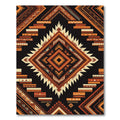 Earthy Southwest Diamond Terracotta Geometric Rug