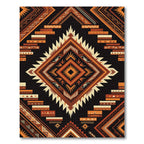 Earthy Southwest Diamond Terracotta Geometric Rug