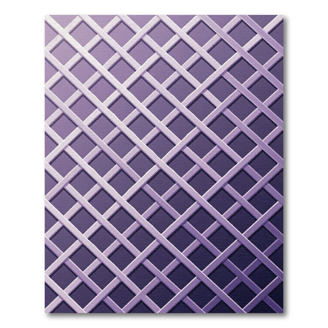 Lavender Geometric Diamond Lattice Rug