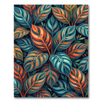 Vibrant Tropical Foliage Botanical Art Rug