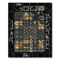 Gray Abstract City Buildings Geometric Rug