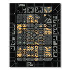 Gray Abstract City Buildings Geometric Rug