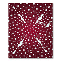 Deep Red Polka Dot Splash Rug