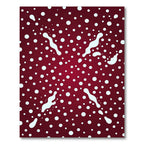 Deep Red Polka Dot Splash Rug