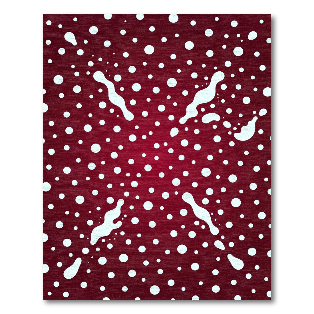 Deep Red Polka Dot Splash Rug