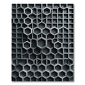 Sophisticated Slate Gray Geometric Hexagon Rug