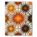 Retro Orange Starburst Burst Pattern Rug
