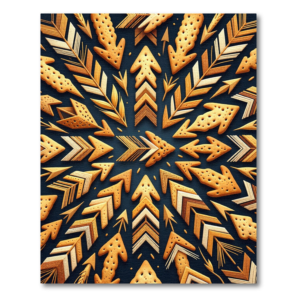 Golden Biscuit Arrow Tribal Collection Rug