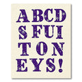 Electric Purple Starburst Alphabet Rug