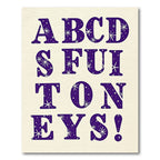 Electric Purple Starburst Alphabet Rug