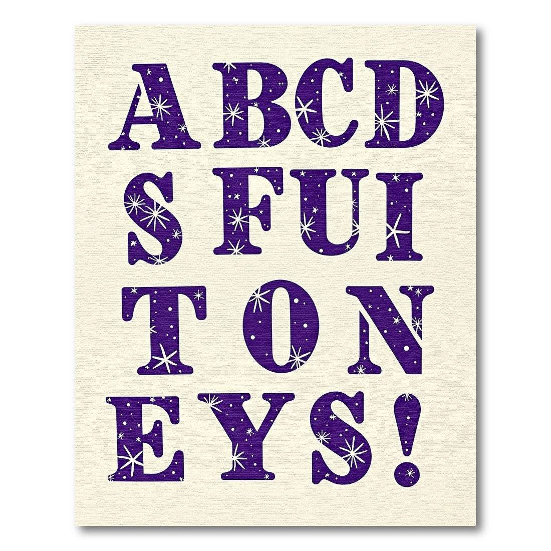 Electric Purple Starburst Alphabet Rug