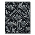 Gothic Silver Thistle Lattice Rug