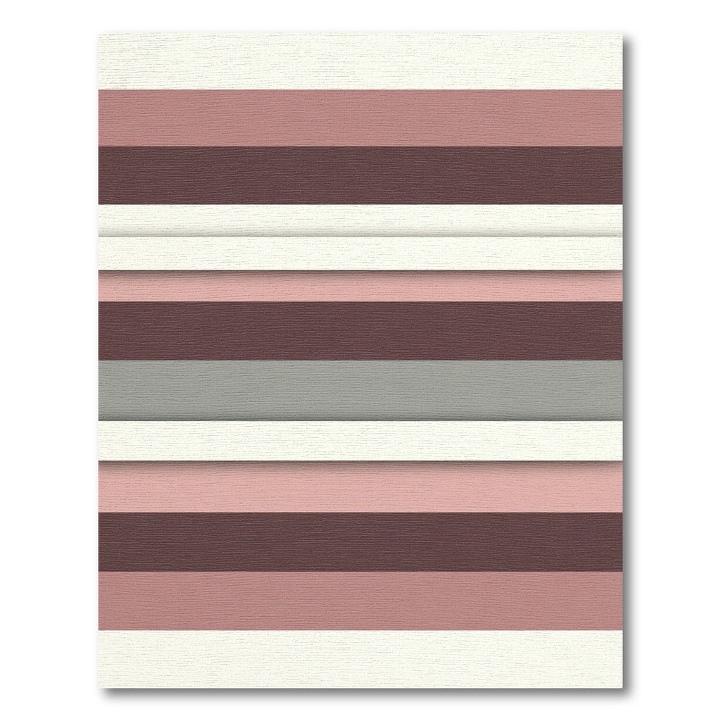 Soft Pink Taupe Horizontal Stripe Rug