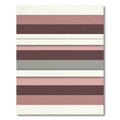 Soft Pink Taupe Horizontal Stripe Rug