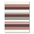 Soft Pink Taupe Horizontal Stripe Rug