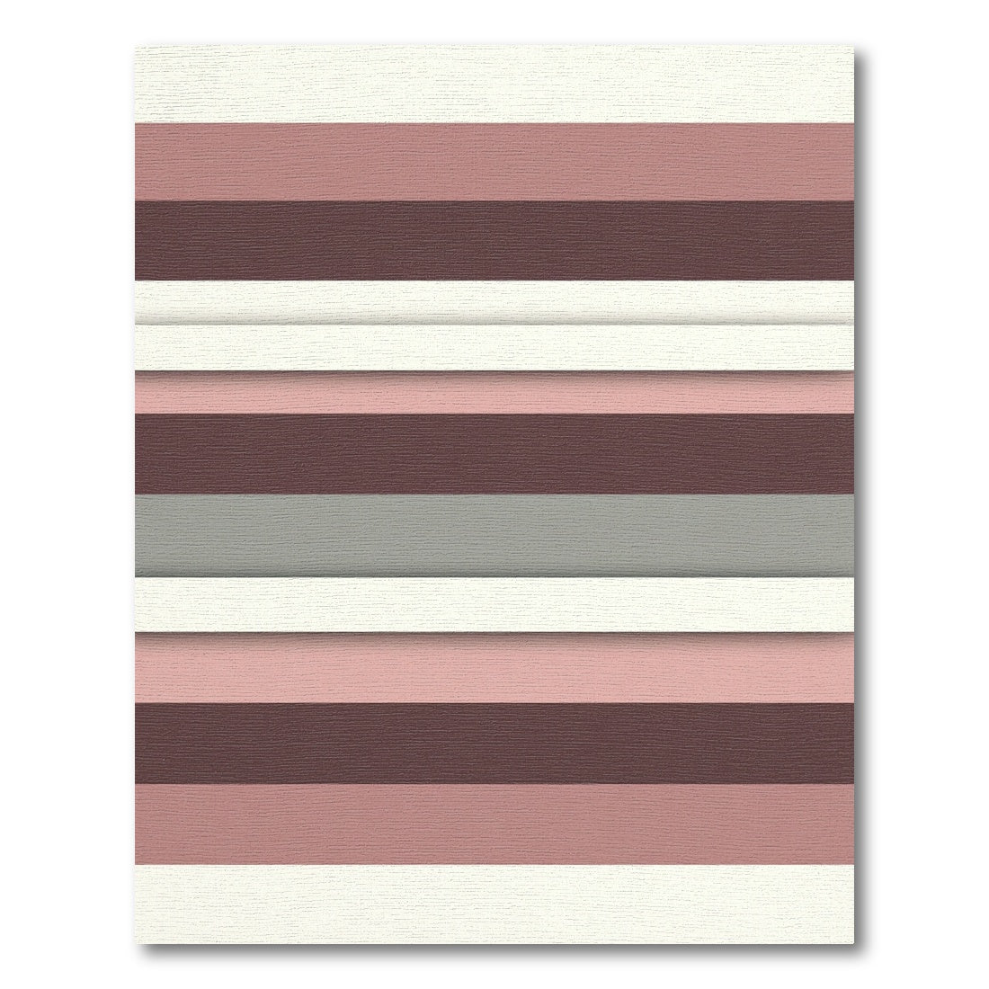Soft Pink Taupe Horizontal Stripe Rug