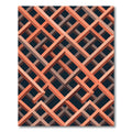 Geometric Copper Lattice Interlocking Lines Rug