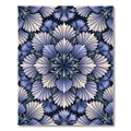 Art Nouveau Blue Cornflower Floral Rug