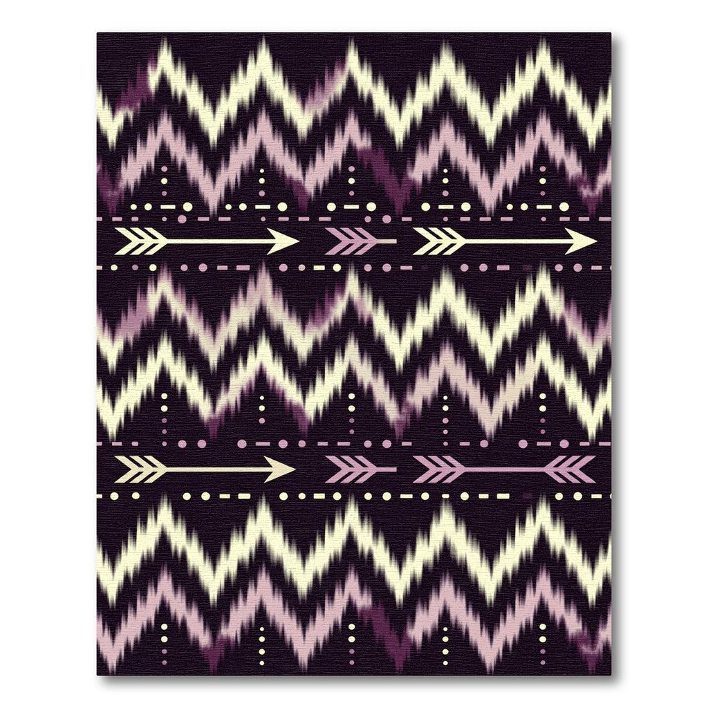 Tribal Arrow Chevron Amber Plum Rug