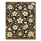 Blooming Cherry Blossom Lattice Trellis Rug
