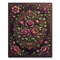 Ornate Victorian Rose Floral Medallion Rug