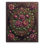 Ornate Victorian Rose Floral Medallion Rug