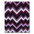 Modern Purple Burgundy Zigzag Chevron Rug