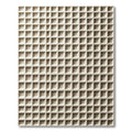 Cream Geometric Grid Textured Rug