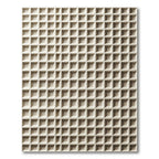 Cream Geometric Grid Textured Rug