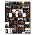 Industrial Digital Scoreboard Grid Orange Rug