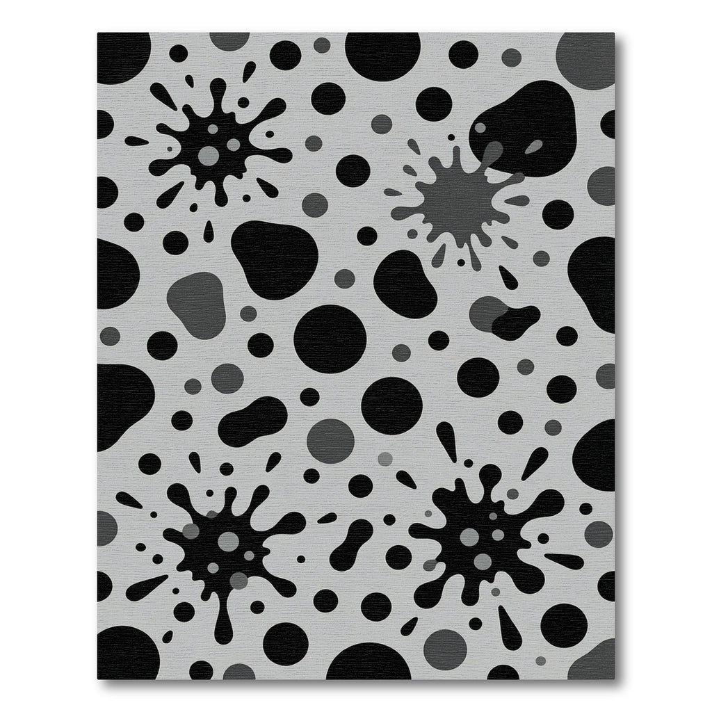 Monochromatic Splatter Polka Dot Mix Rug