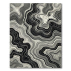 Monochromatic Contour Wave Abstract Rug