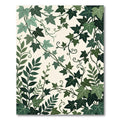 Lush Green Ivy Vine Botanical Tile Rug