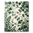 Lush Green Ivy Vine Botanical Tile Rug