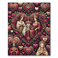 Crimson Heart Queens Regal Portrait Rug