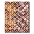 Golden Rose Lattice Quatrefoil Sunset Ombre Rug