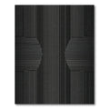 Monochrome Vertical Stripe Hexagon Illusion Rug