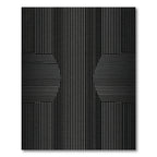 Monochrome Vertical Stripe Hexagon Illusion Rug