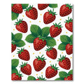 Vibrant Red Strawberry Garden Fruit Rug