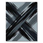Bold Charcoal Abstract Diagonal Stroke Rug