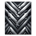 Silver Metallic Arrow Array Rug