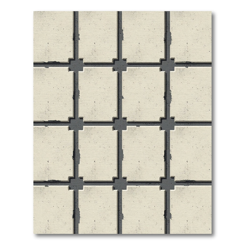 Vintage Sandstone Grid Tile Rug