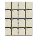 Vintage Sandstone Grid Tile Rug